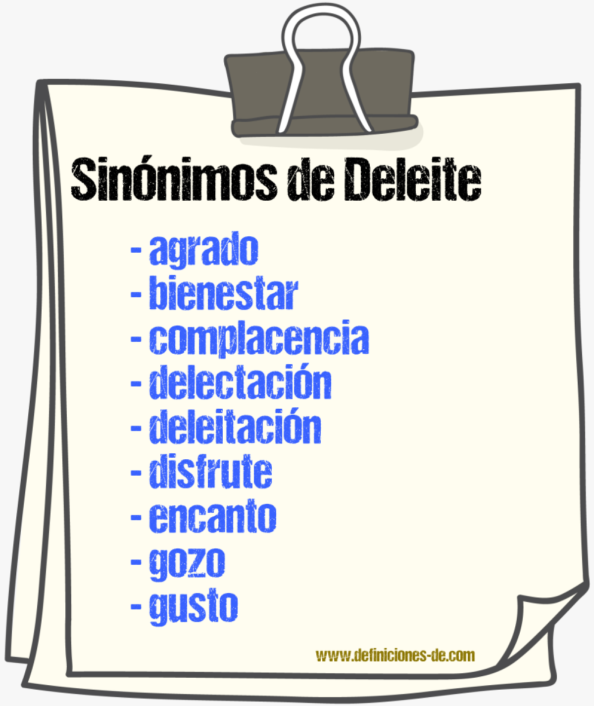 Sinnimos de deleite