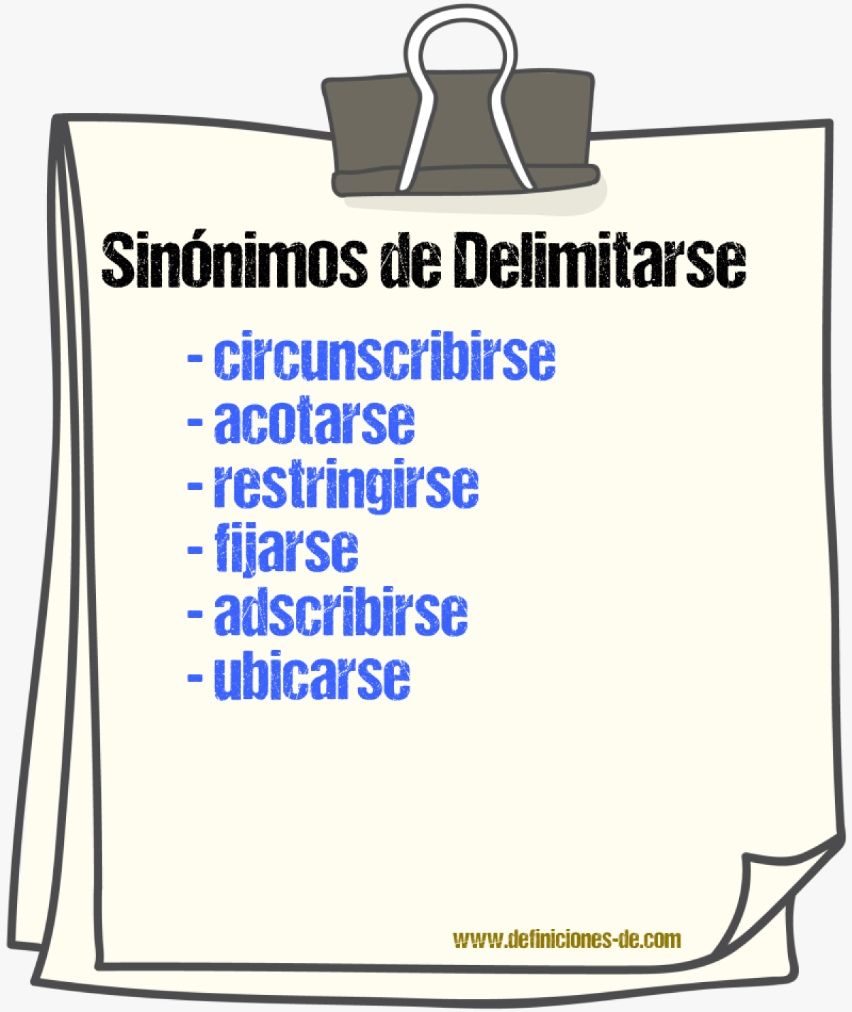 Sinónimos de delimitarse