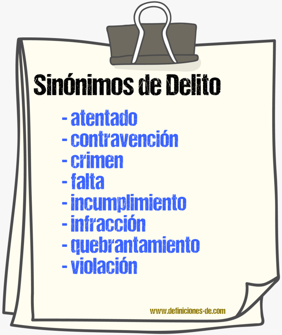 Sinnimos de delito