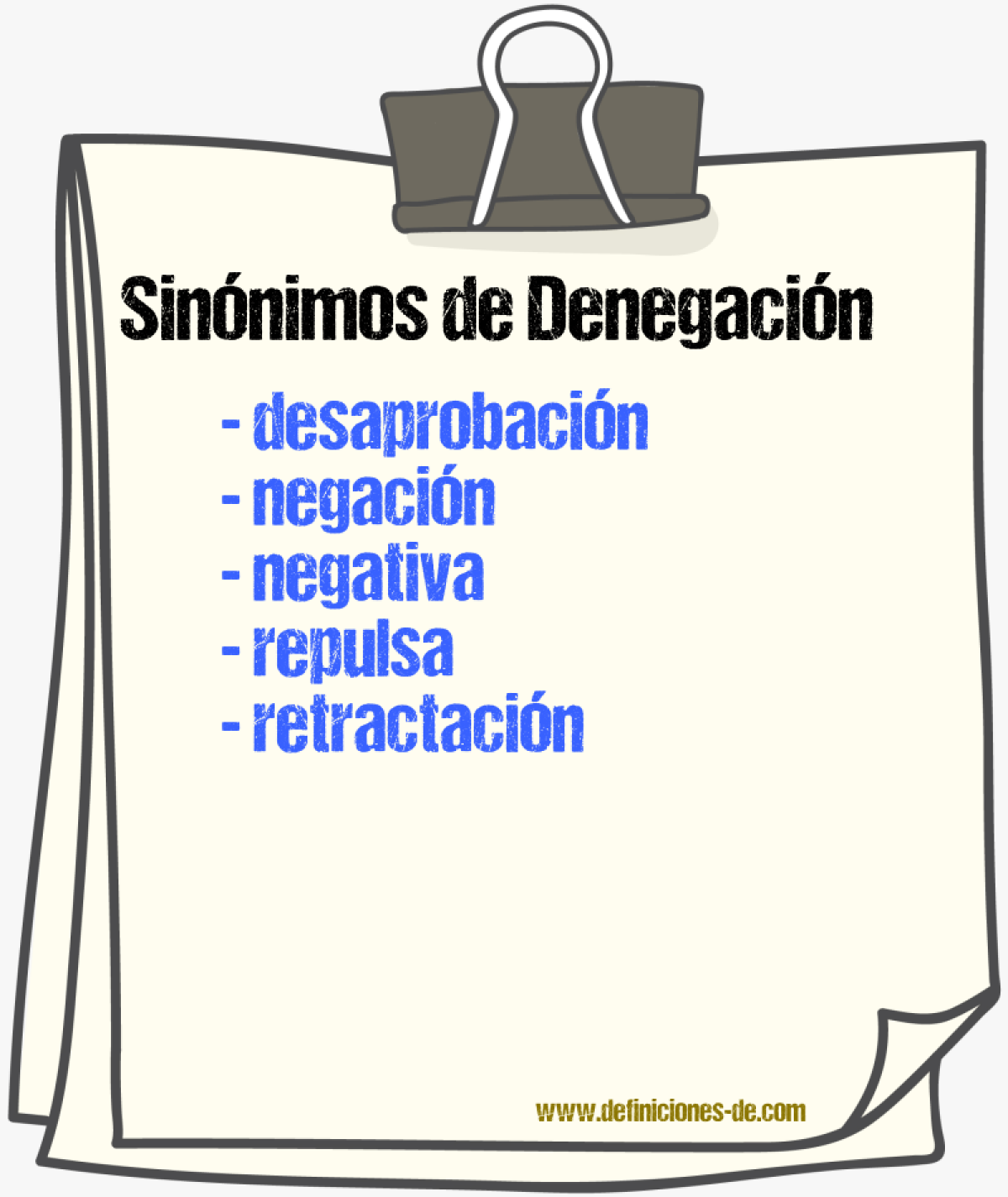 Sinnimos de denegacin