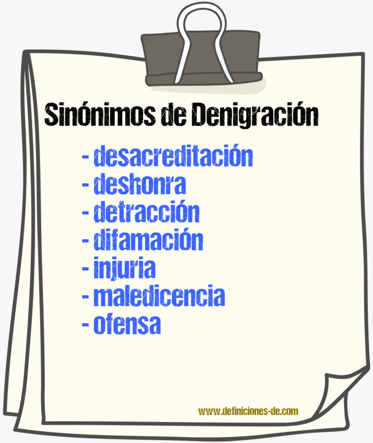 Sinnimos de denigracin