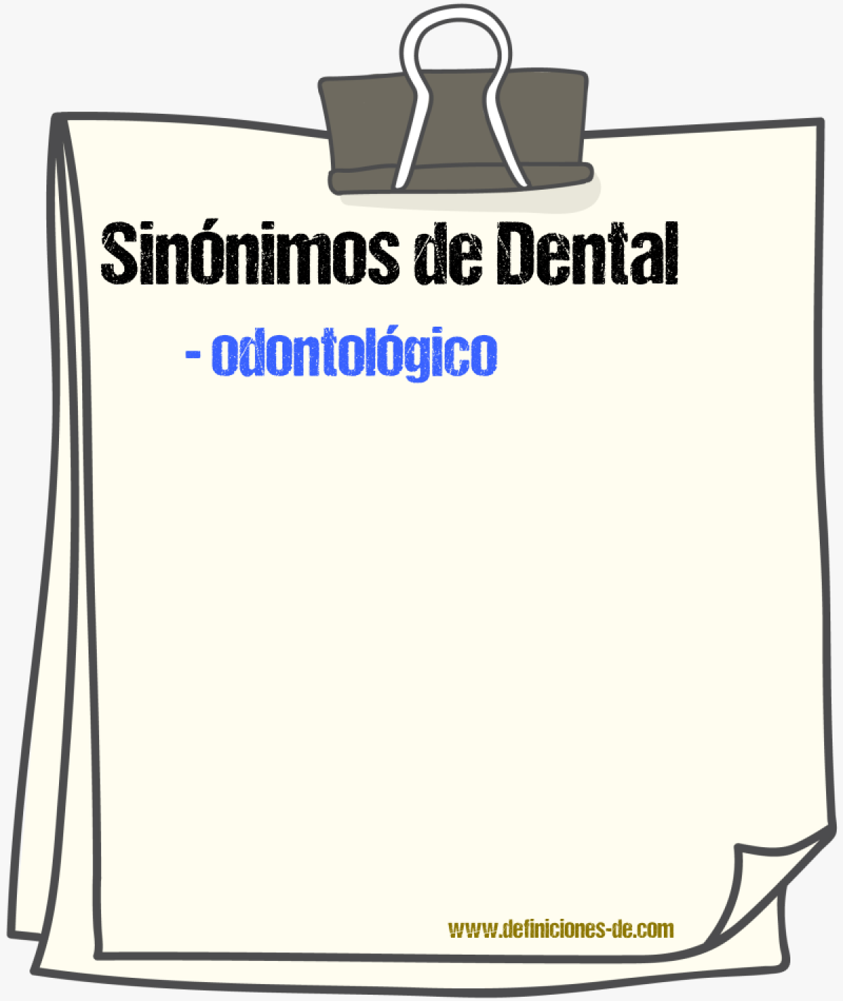 Sinnimos de dental