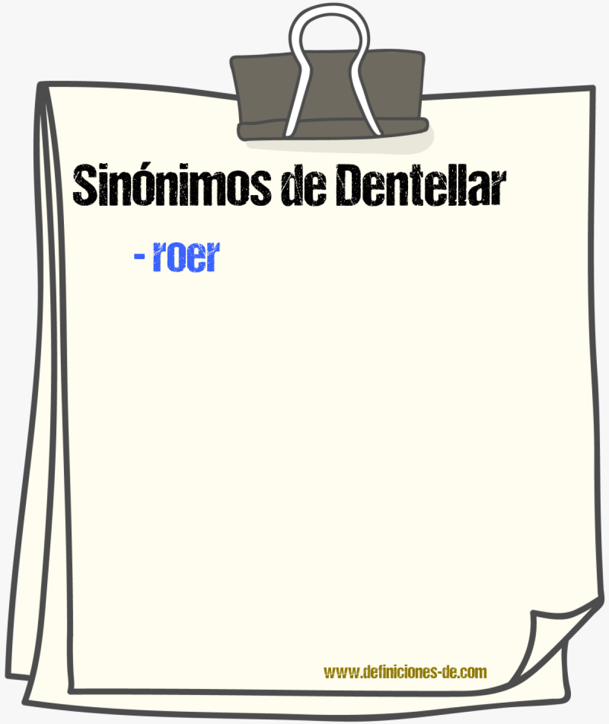 Sinnimos de dentellar