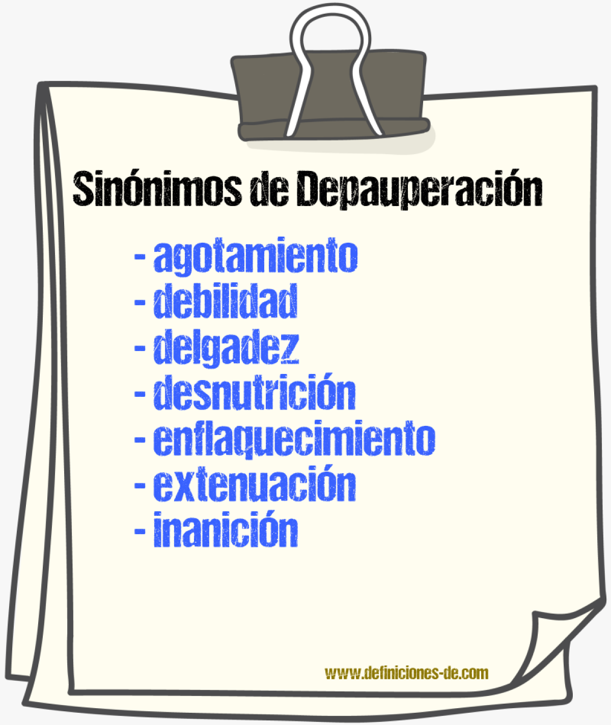 Sinnimos de depauperacin