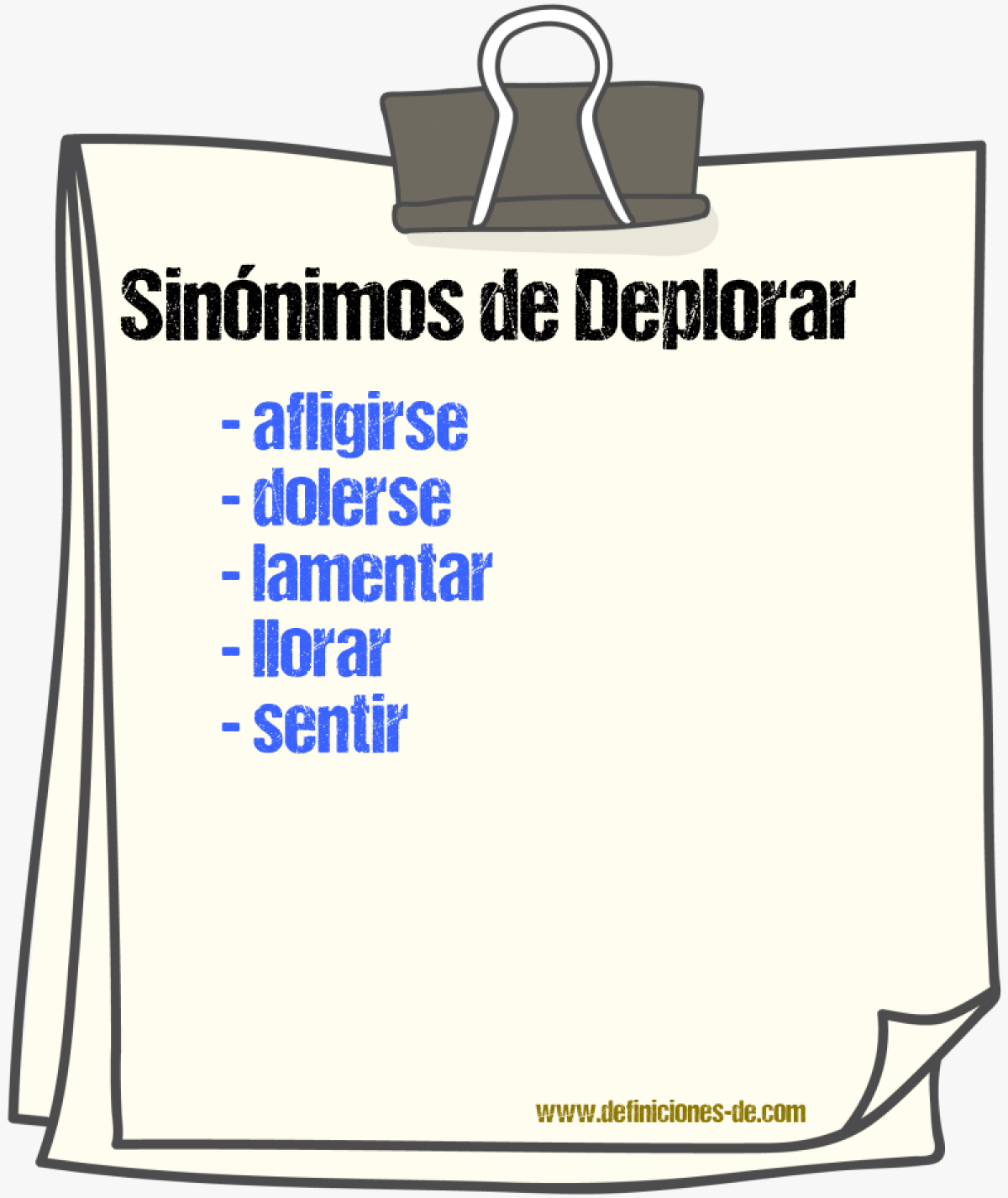 Sinnimos de deplorar