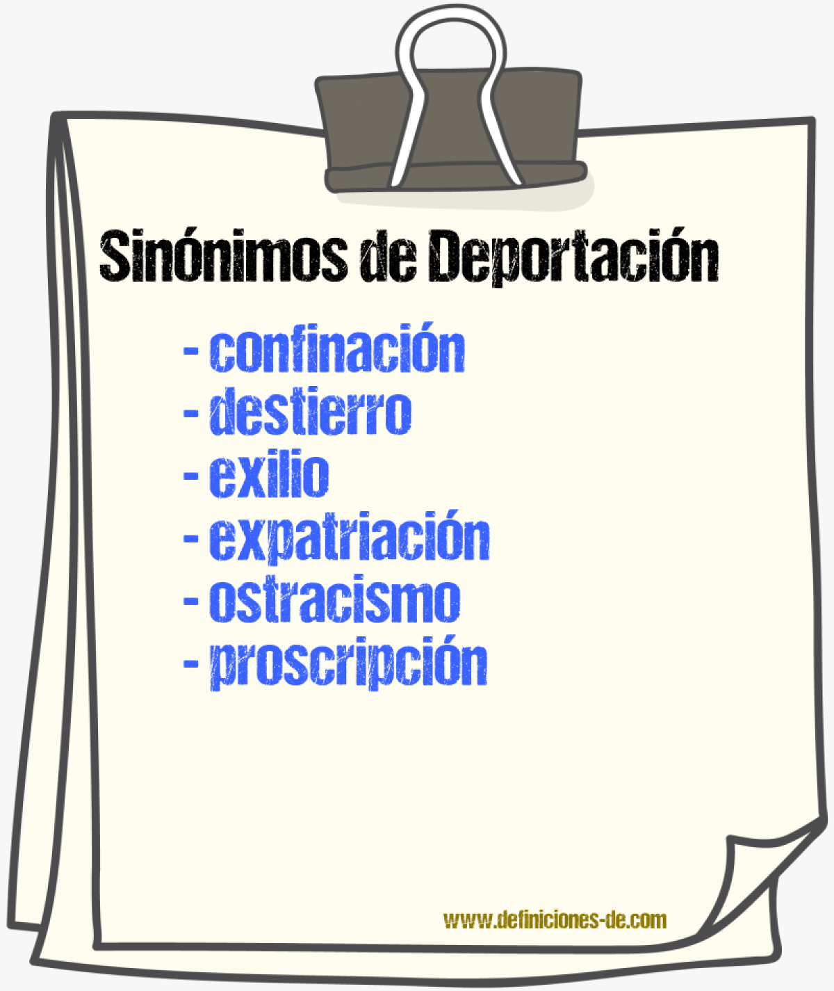 Sinnimos de deportacin