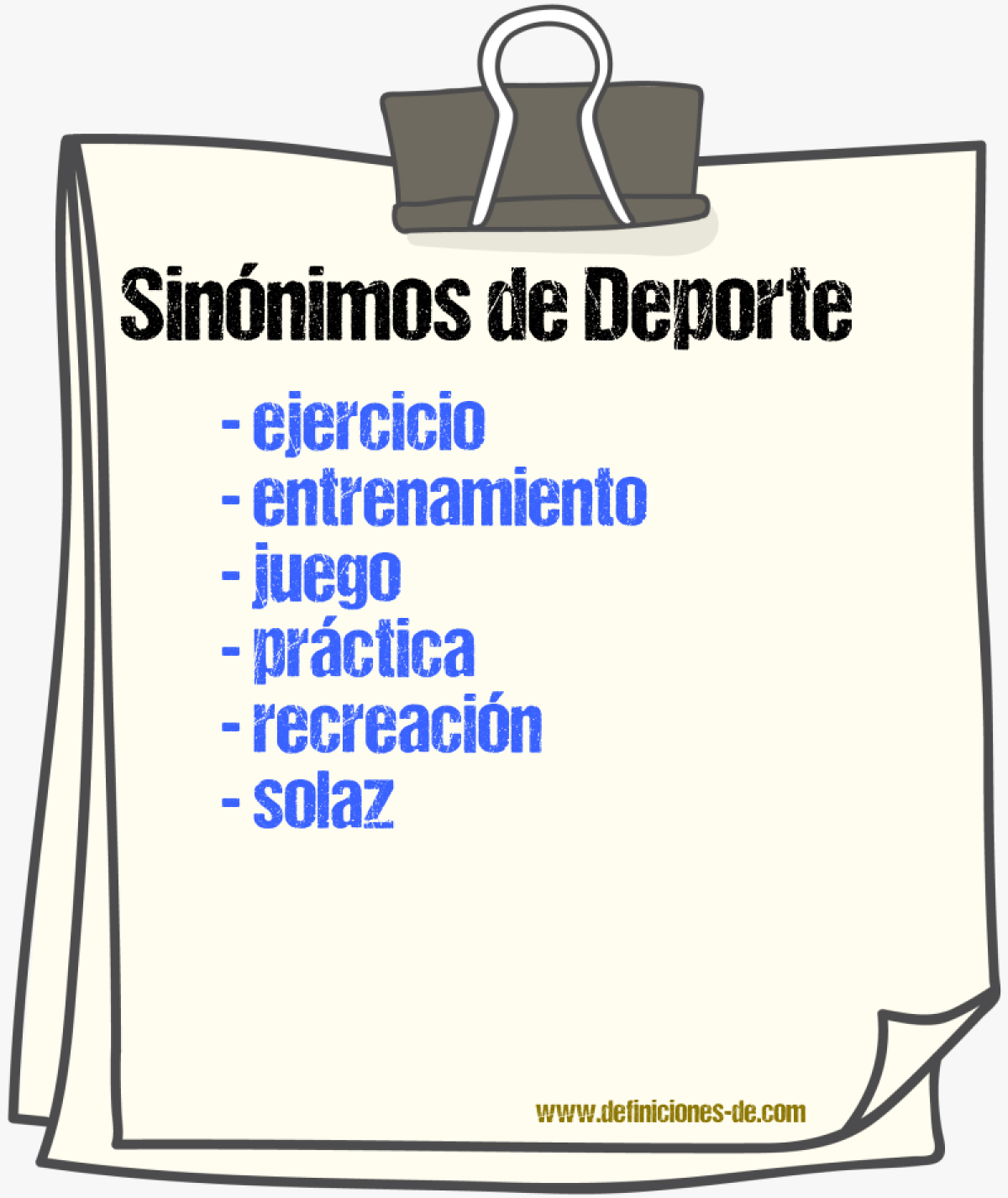 Sinnimos de deporte