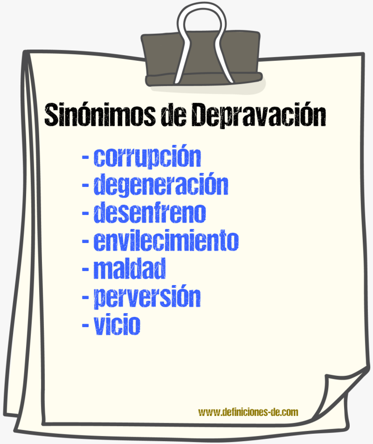 Sinnimos de depravacin