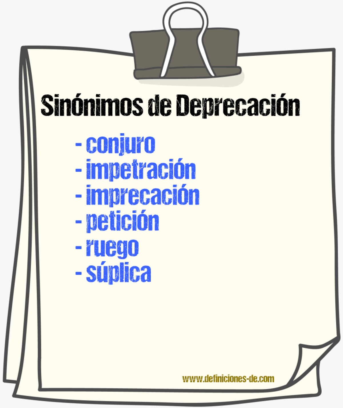 Sinnimos de deprecacin