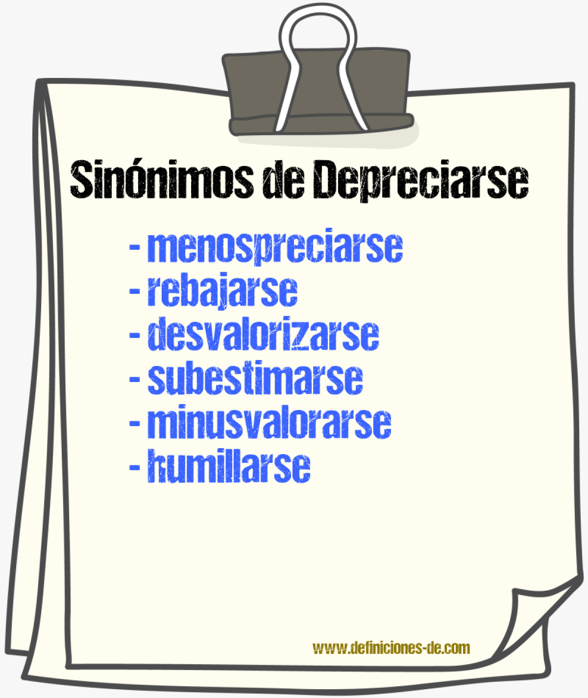 Sinónimos de depreciarse