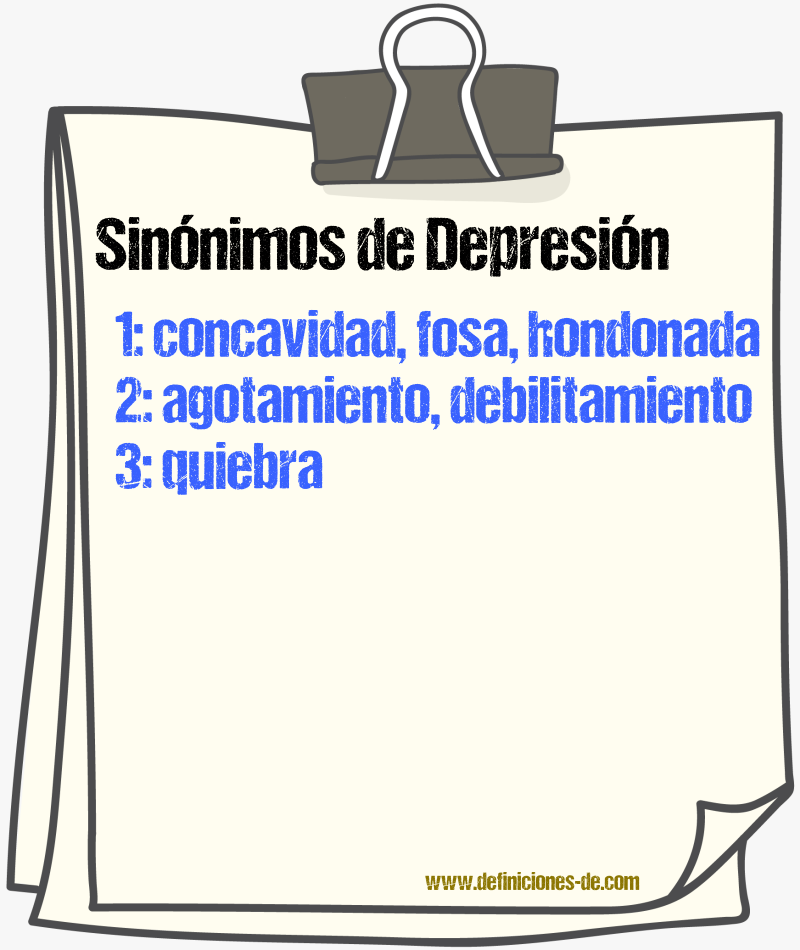 Sinnimos de depresin