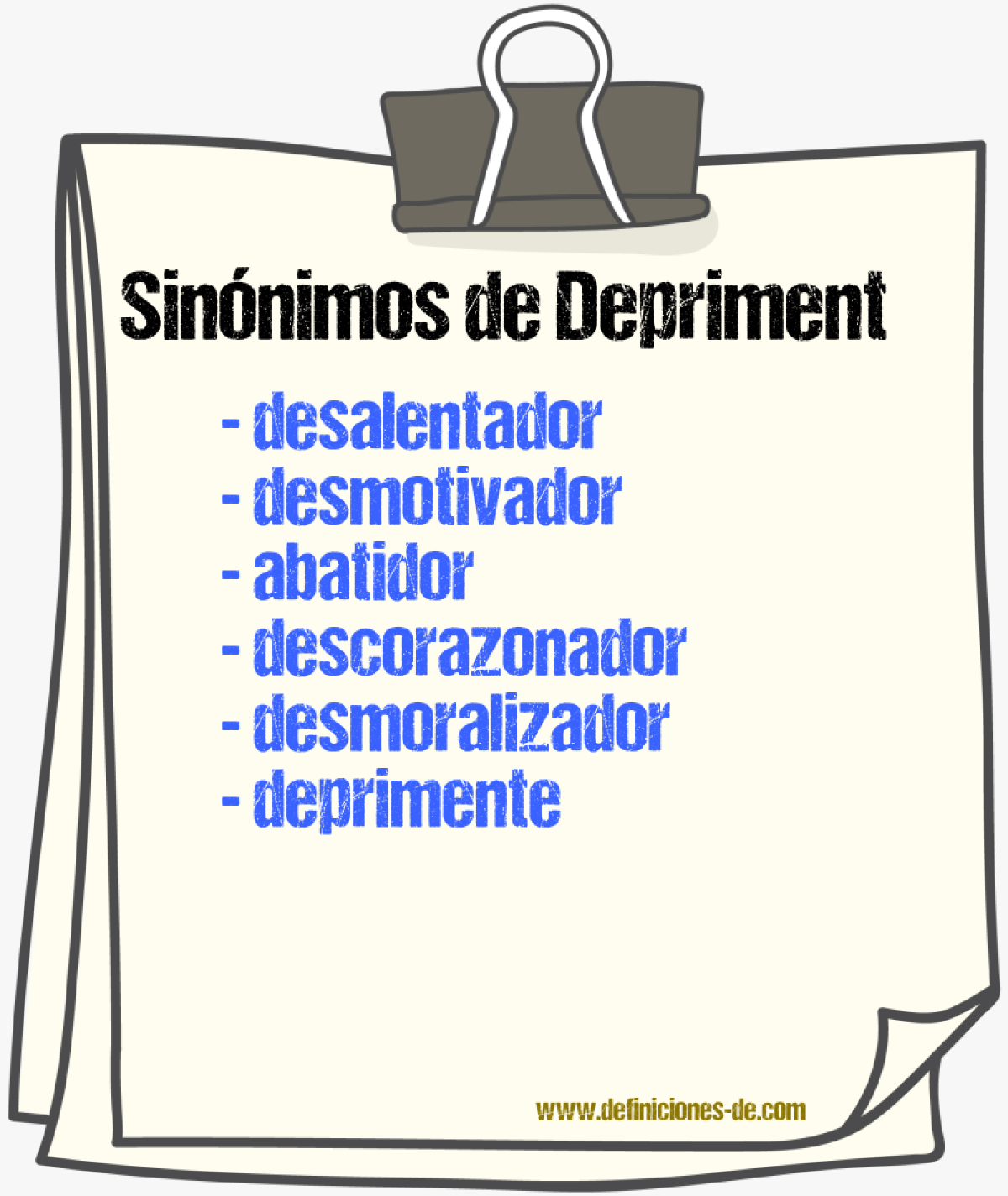 Sinónimos de deprimentе