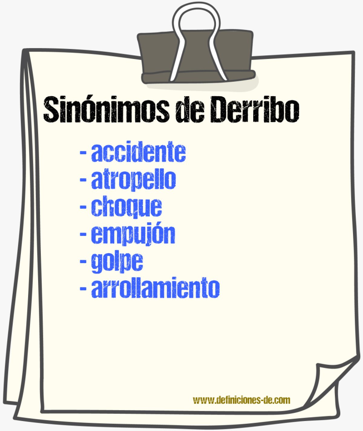 Sinnimos de derribo