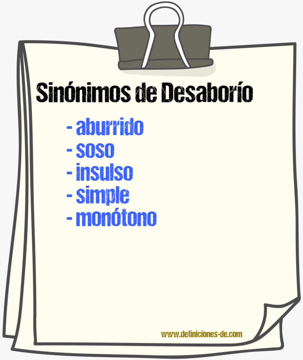 Sinnimos de desaboro