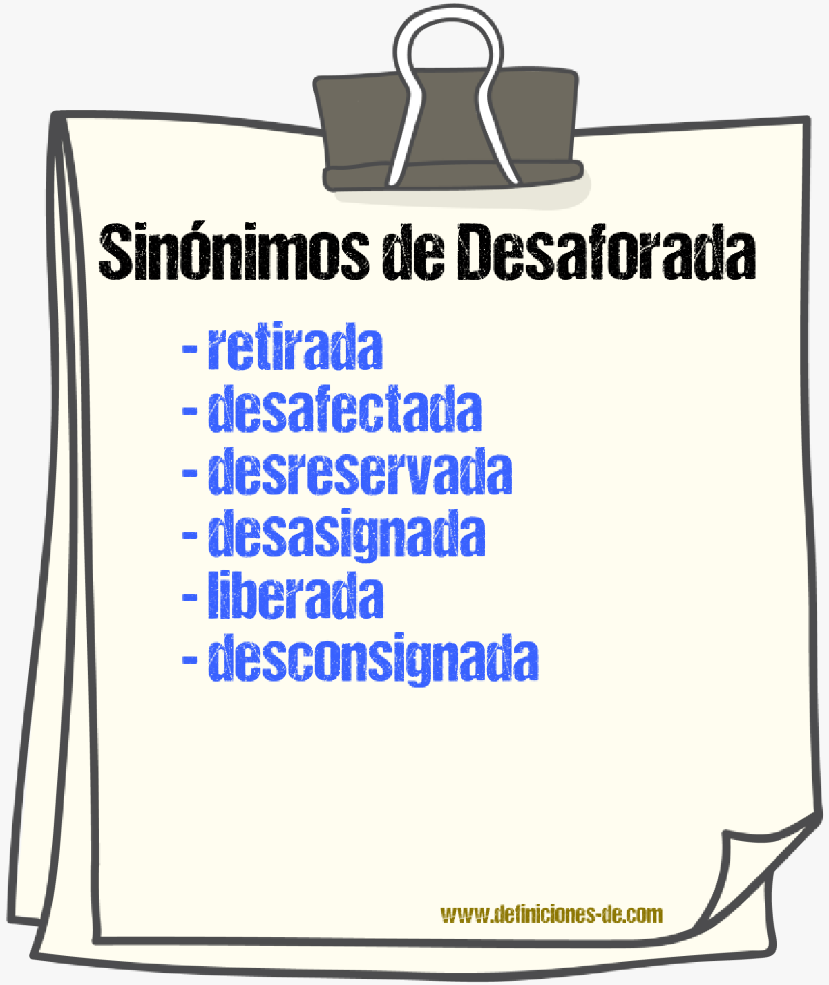 Sinónimos de desaforada
