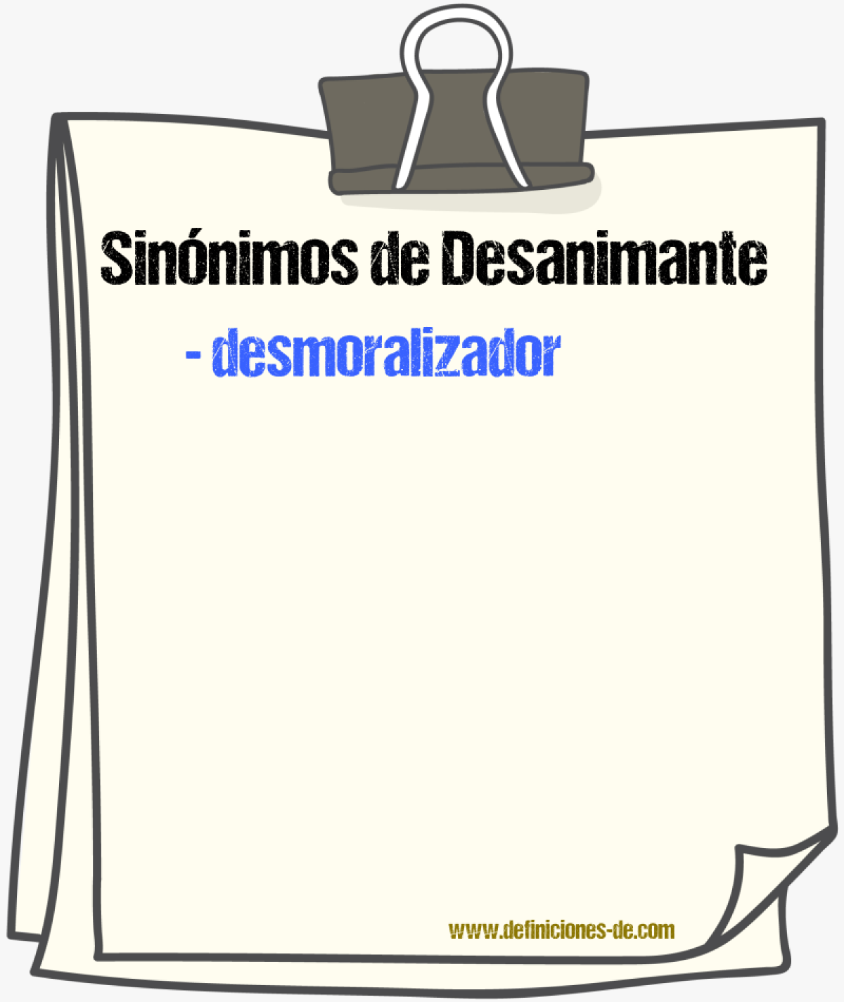 Sinnimos de desanimante