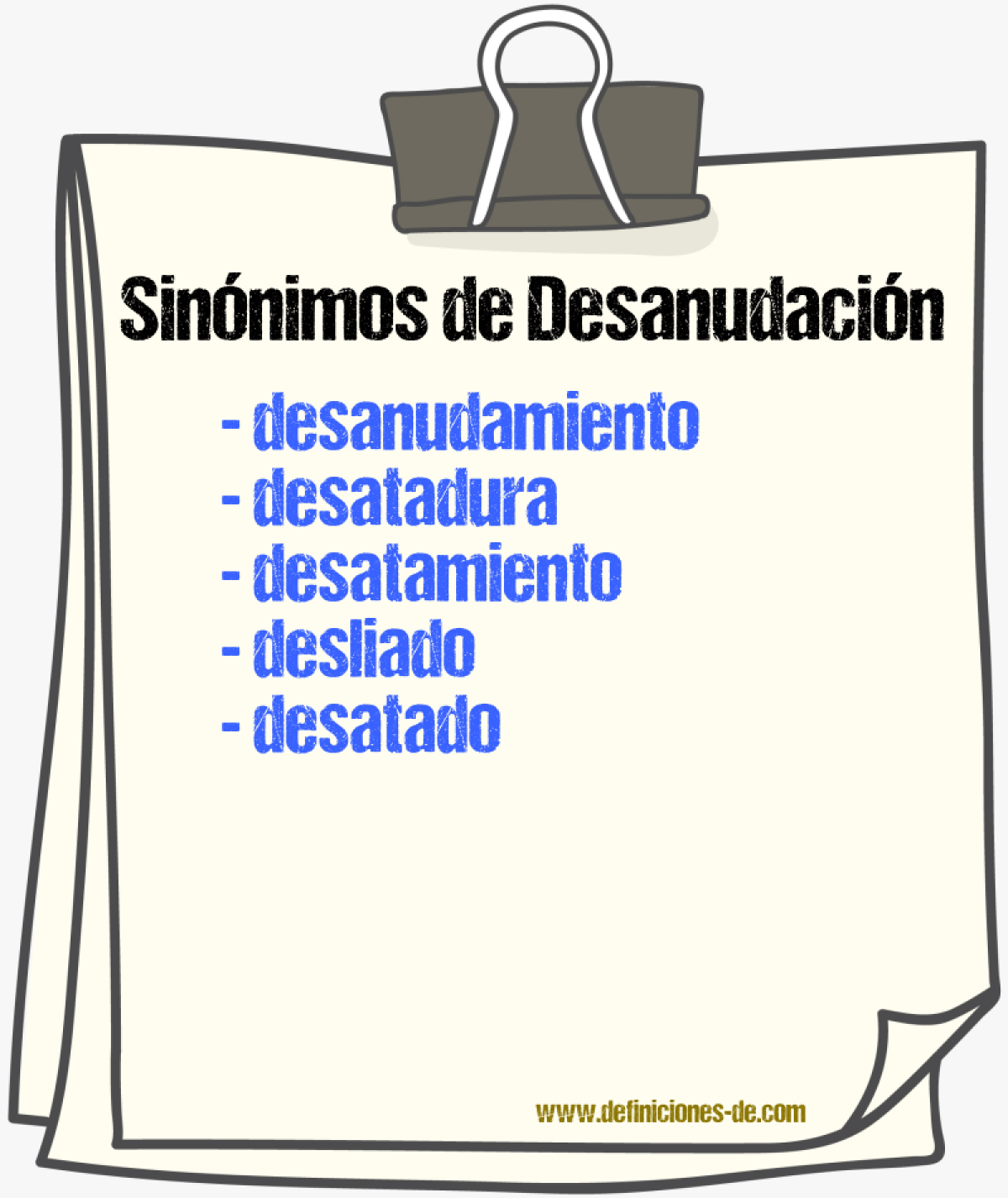 Sinónimos de desanudación