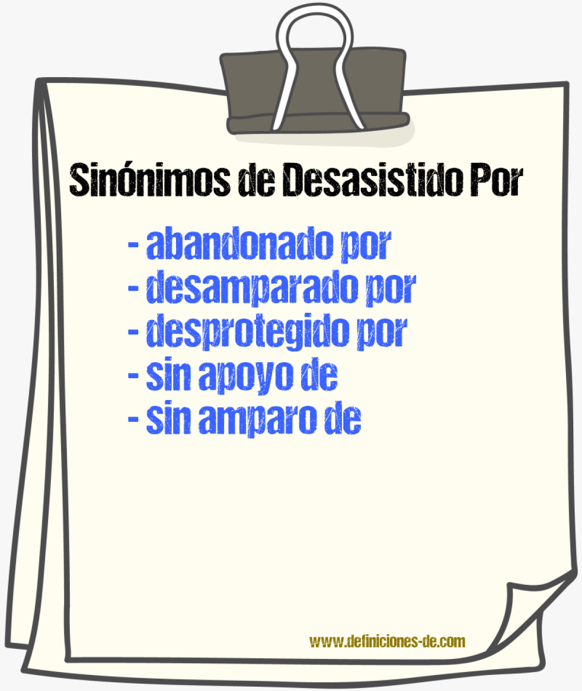 Sinónimos de desasistido por
