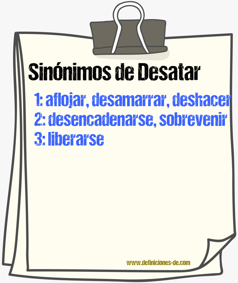 Sinnimos de desatar