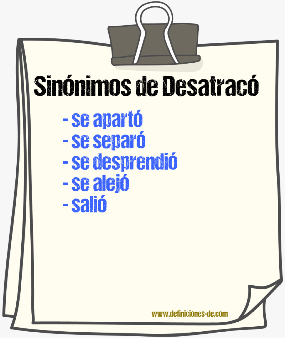 Sinónimos de desatracó