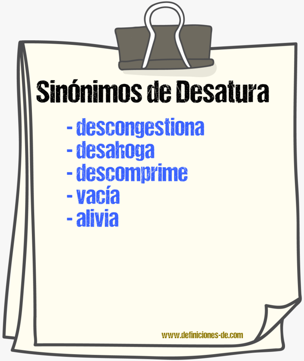 Sinónimos de desatura