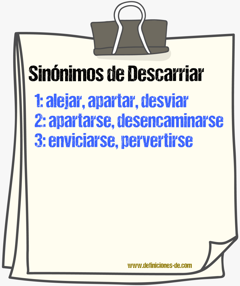 Sinnimos de descarriar