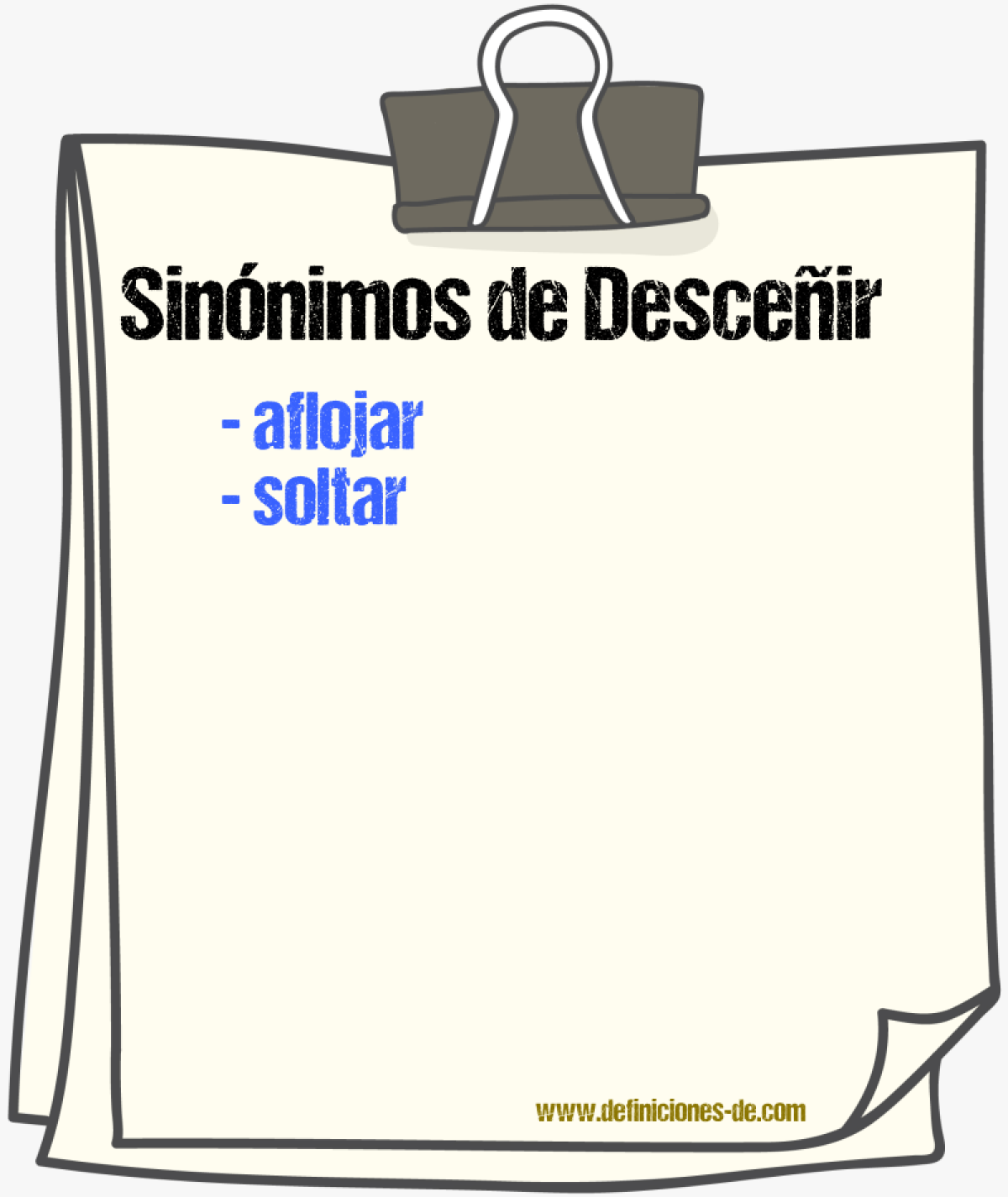 Sinónimos de desceñir