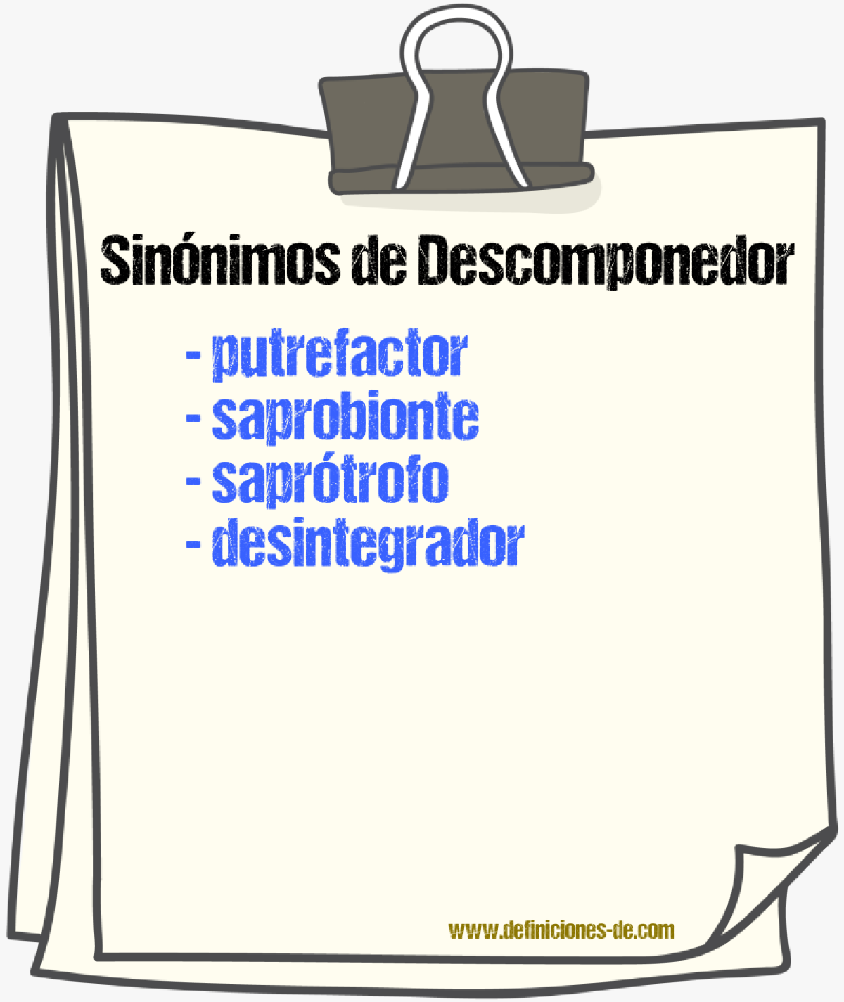 Sinnimos de descomponedor