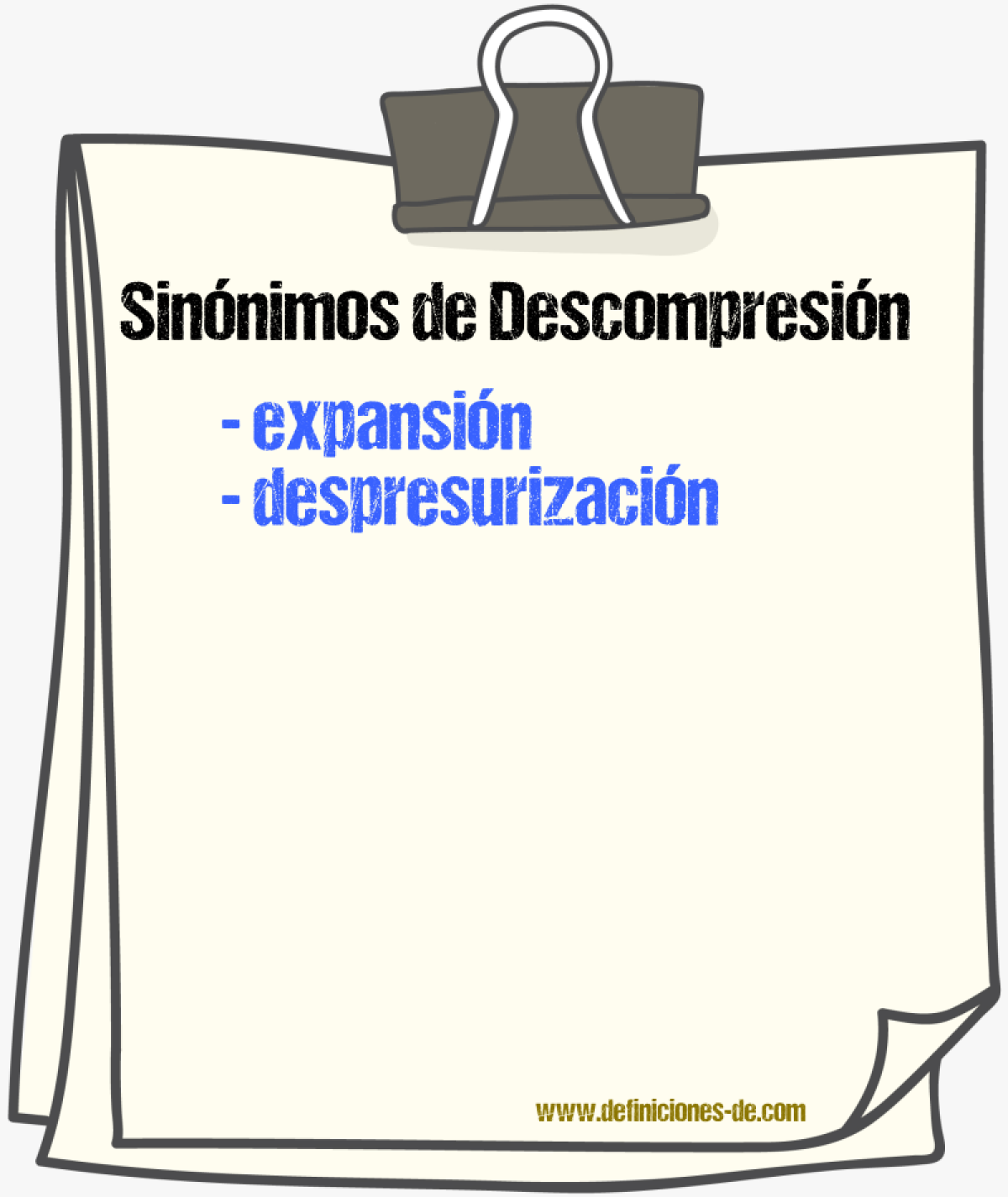 Sinnimos de descompresin