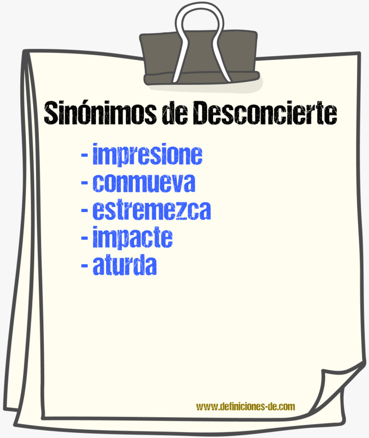 Sinónimos de desconcierte