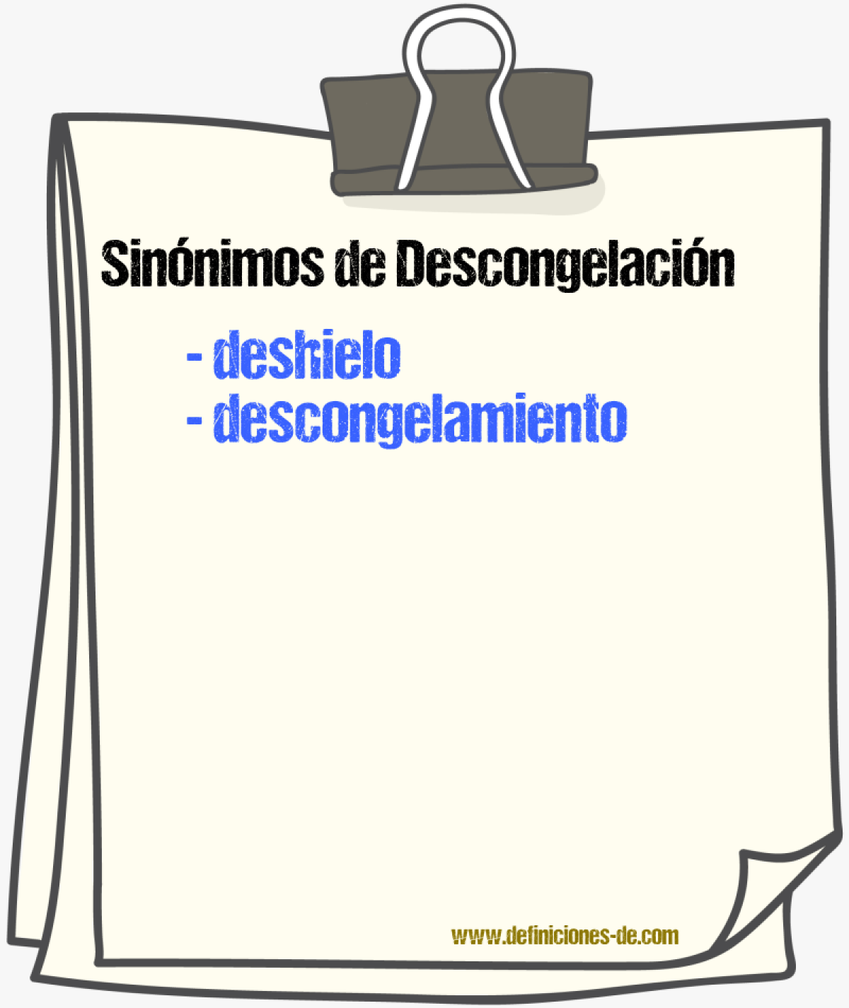 Sinnimos de descongelacin