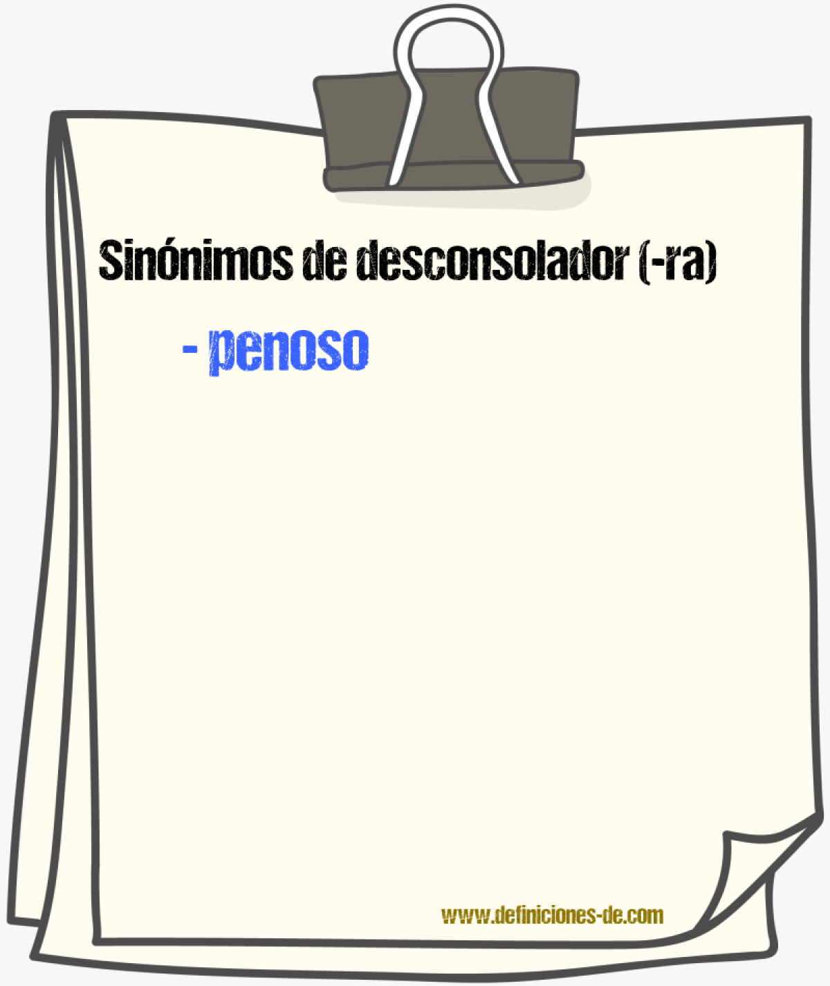 Sinnimos de desconsolador