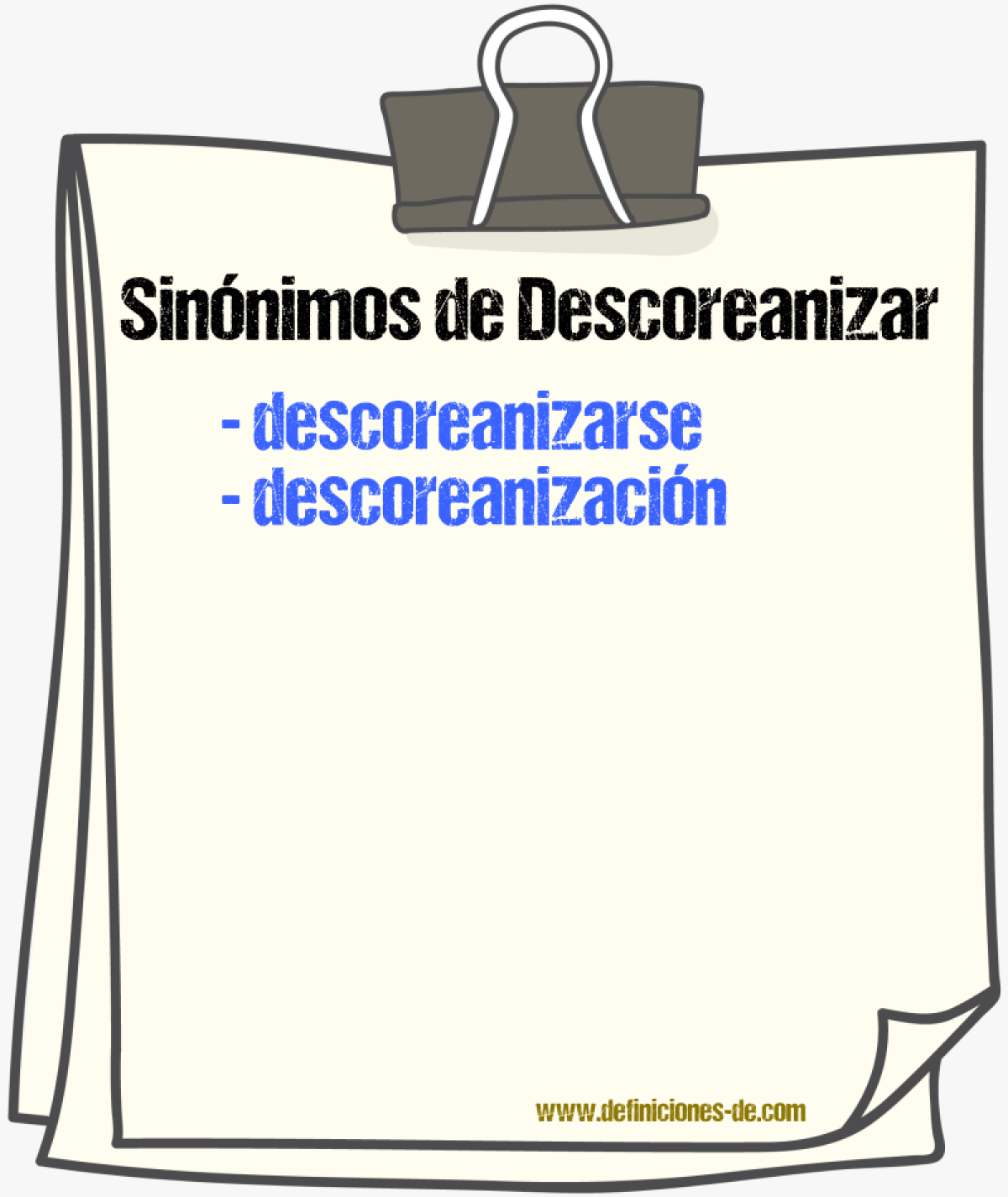 Sinónimos de descoreanizar