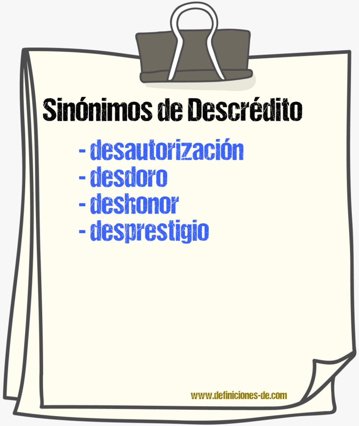 Sinnimos de descrdito