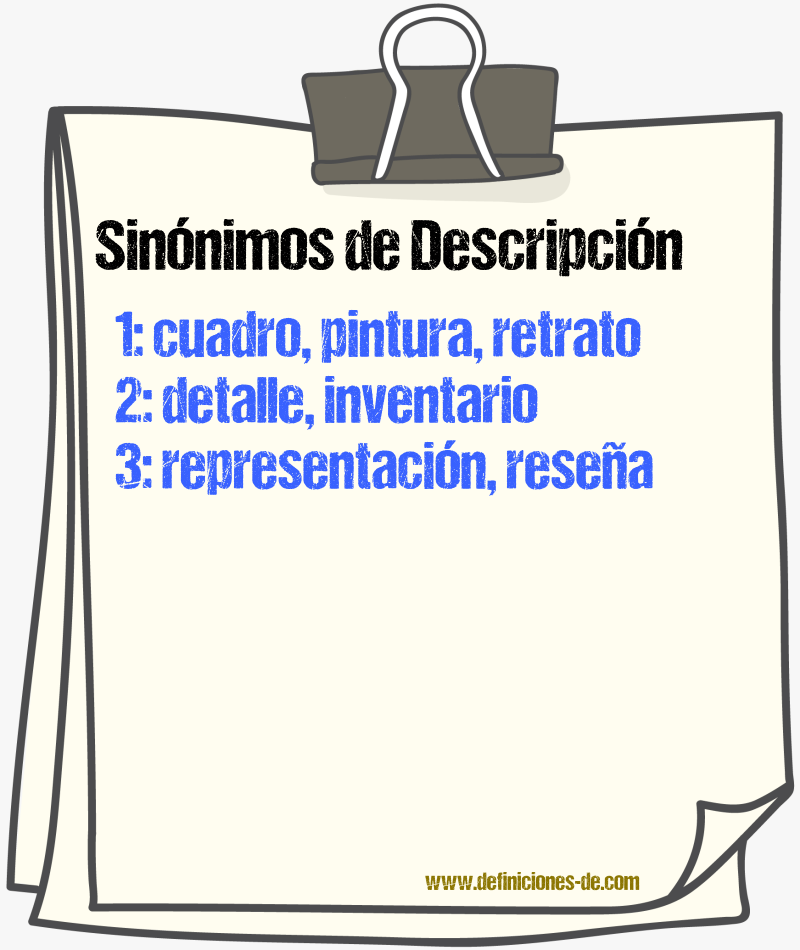 Sinnimos de descripcin