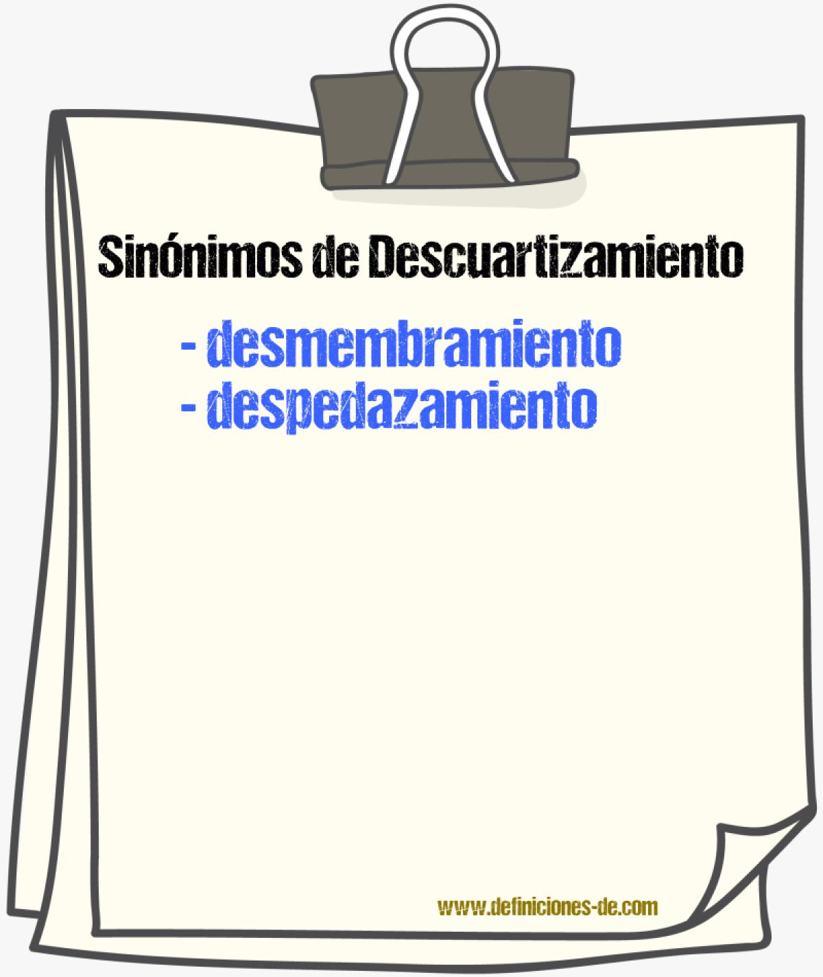 Sinnimos de descuartizamiento