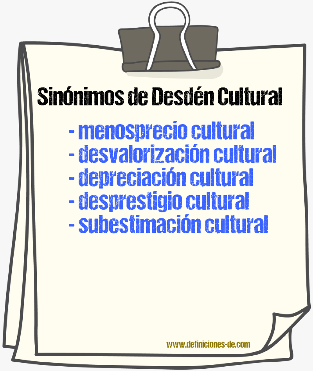 Sinónimos de desdén cultural