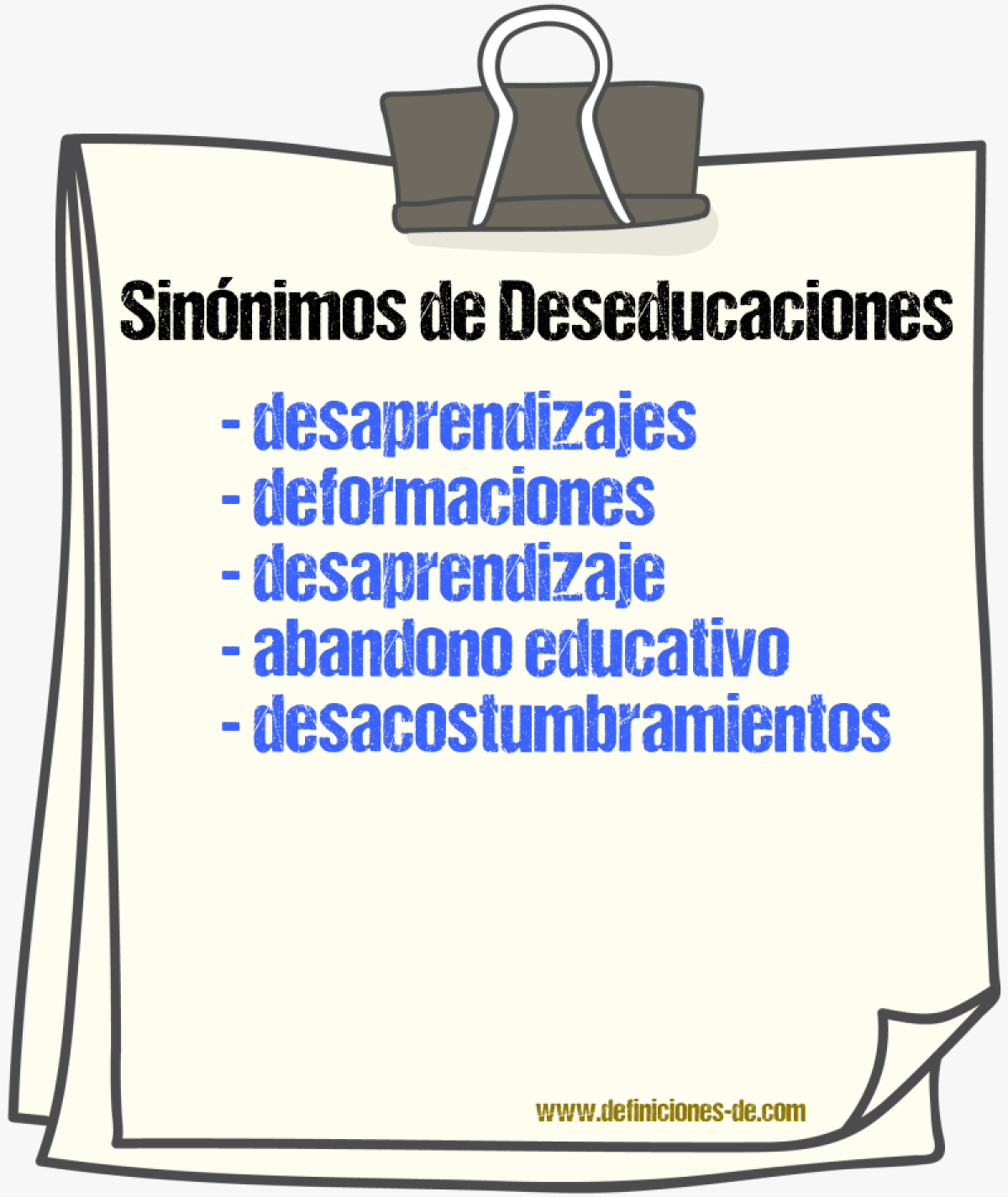Sinónimos de deseducaciones