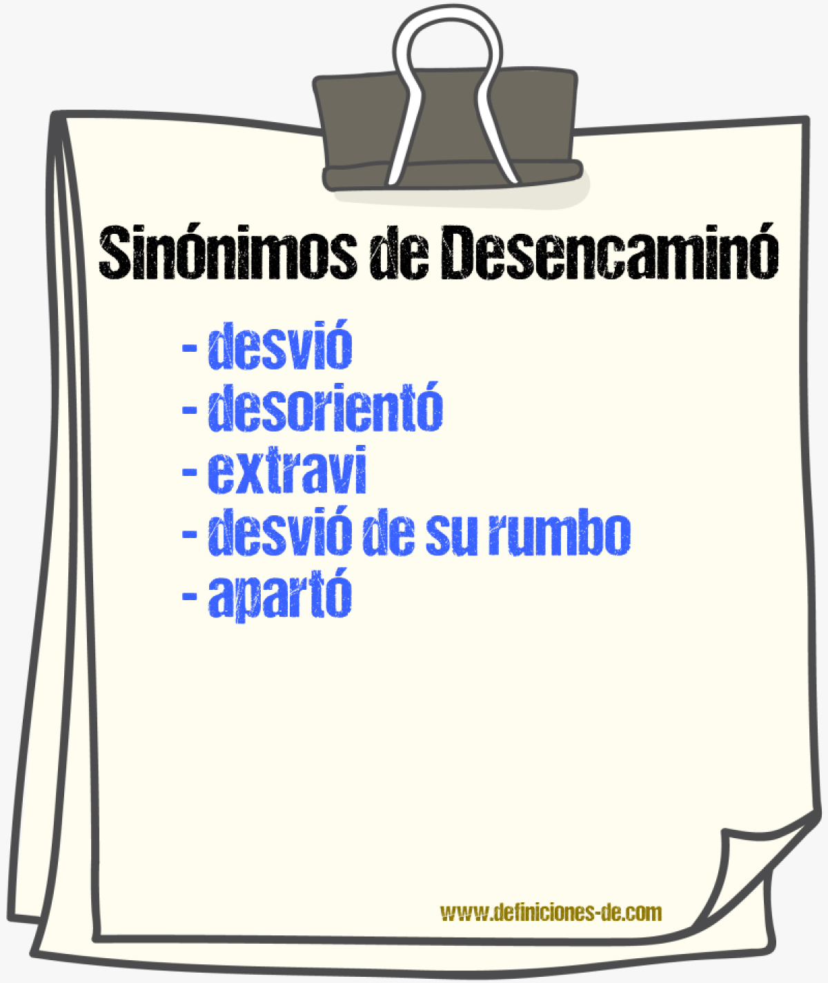 Sinónimos de desencaminó