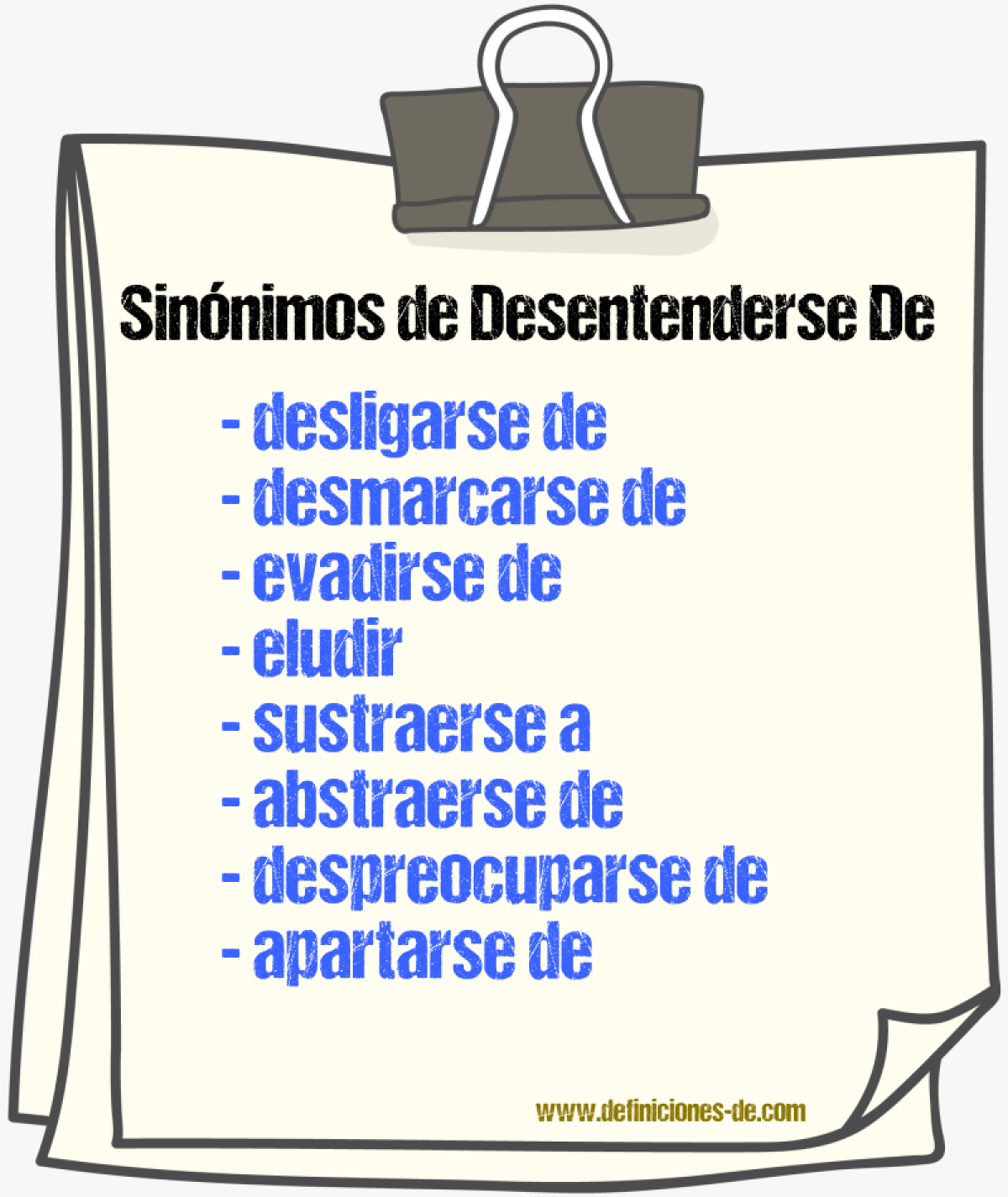 Sinónimos de desentenderse de