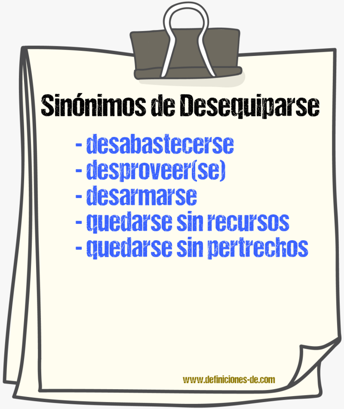 Sinónimos de desequiparse
