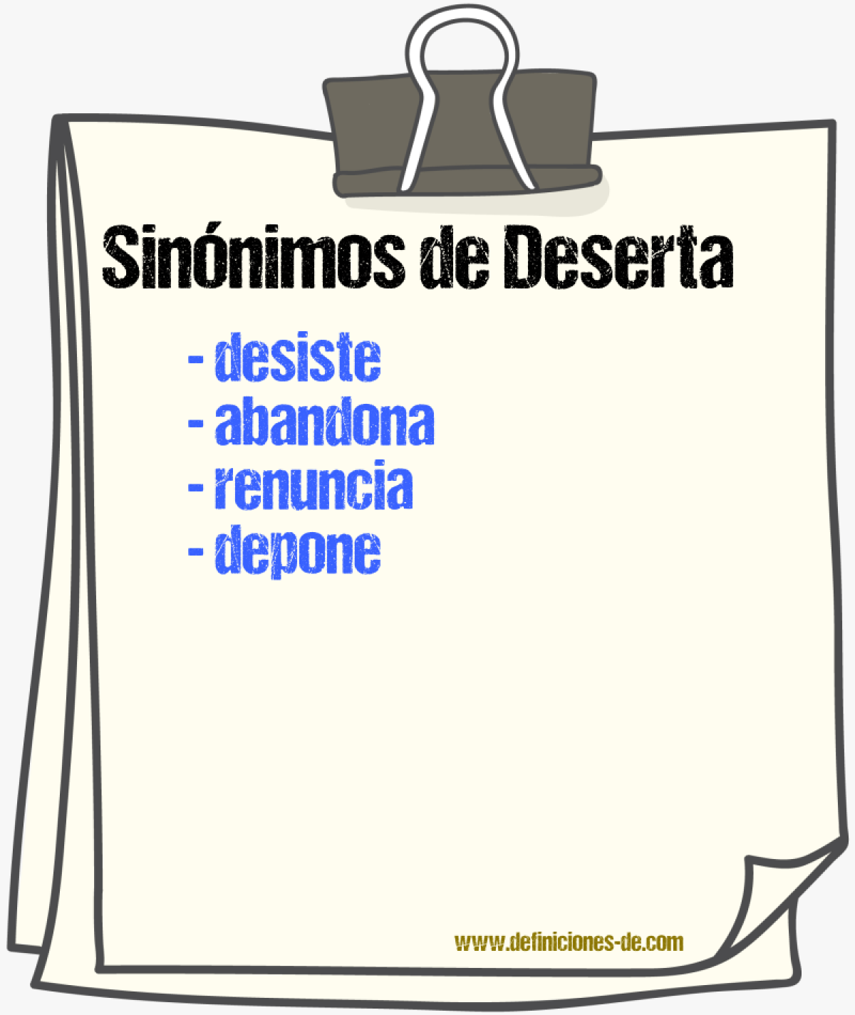 Sinónimos de deserta