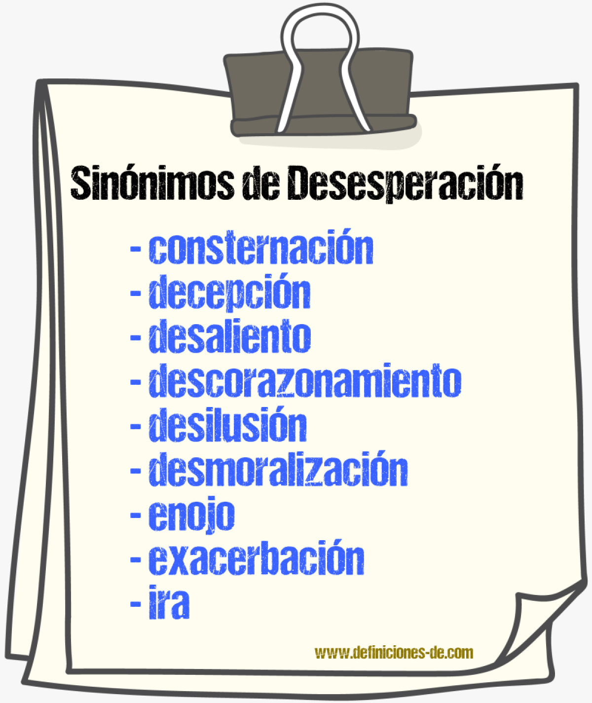 Sinnimos de desesperacin