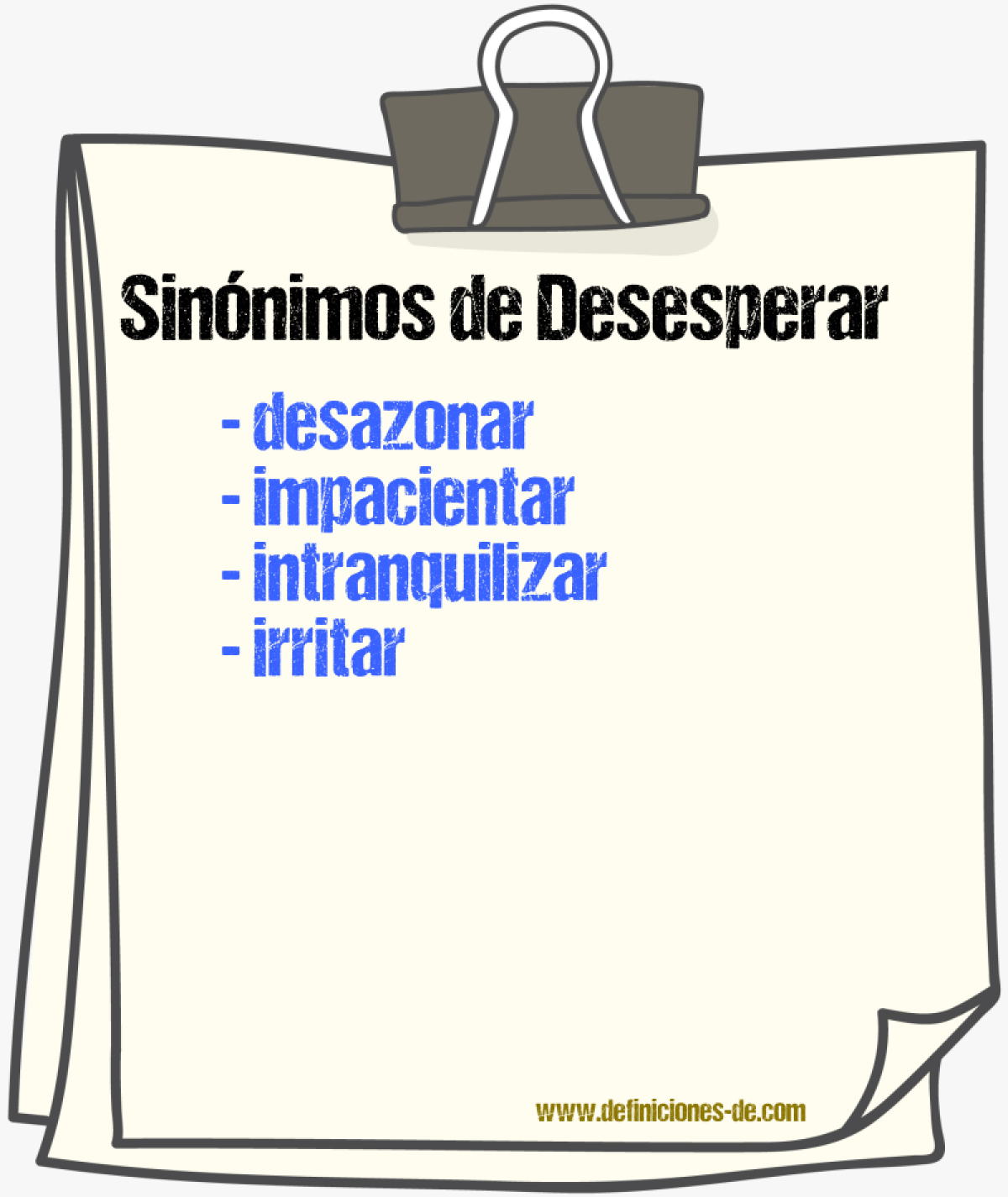 Sinnimos de desesperar