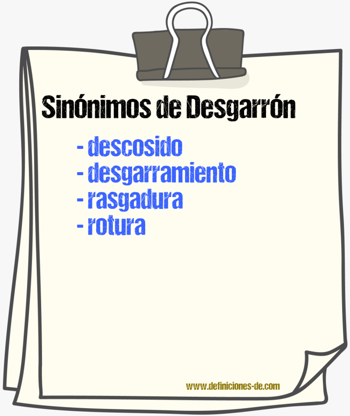 Sinnimos de desgarrn