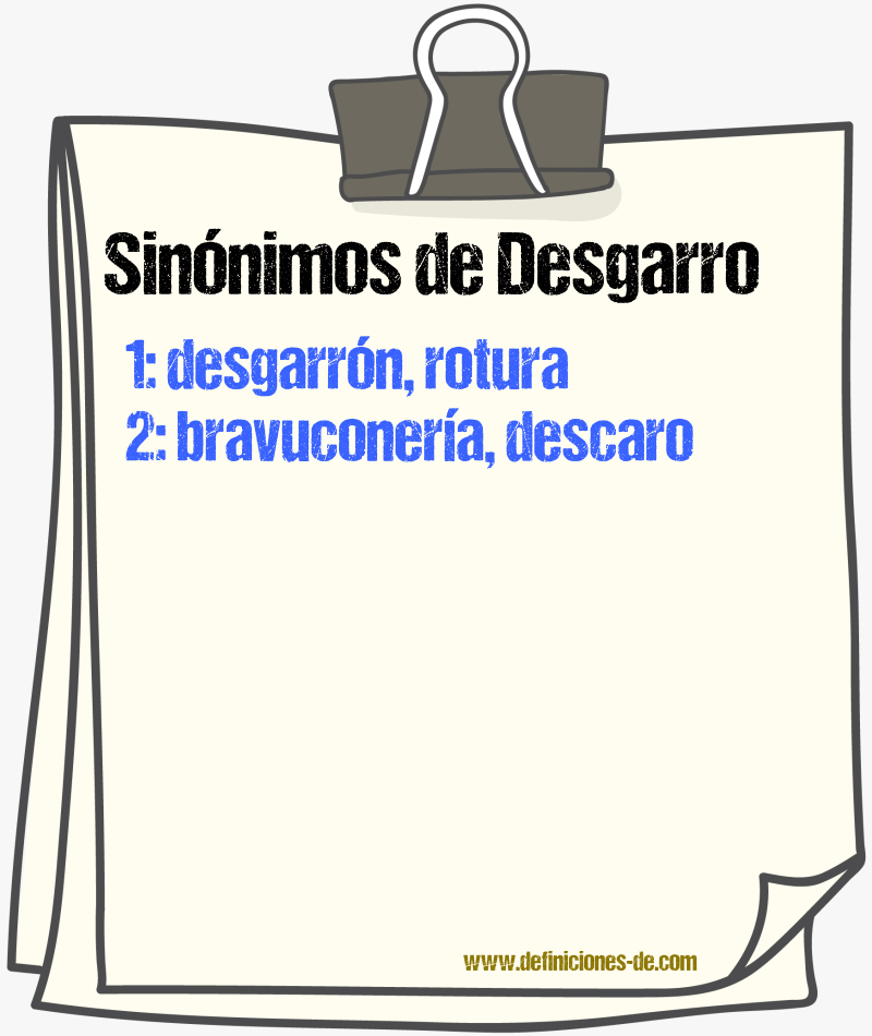 Sinnimos de desgarro