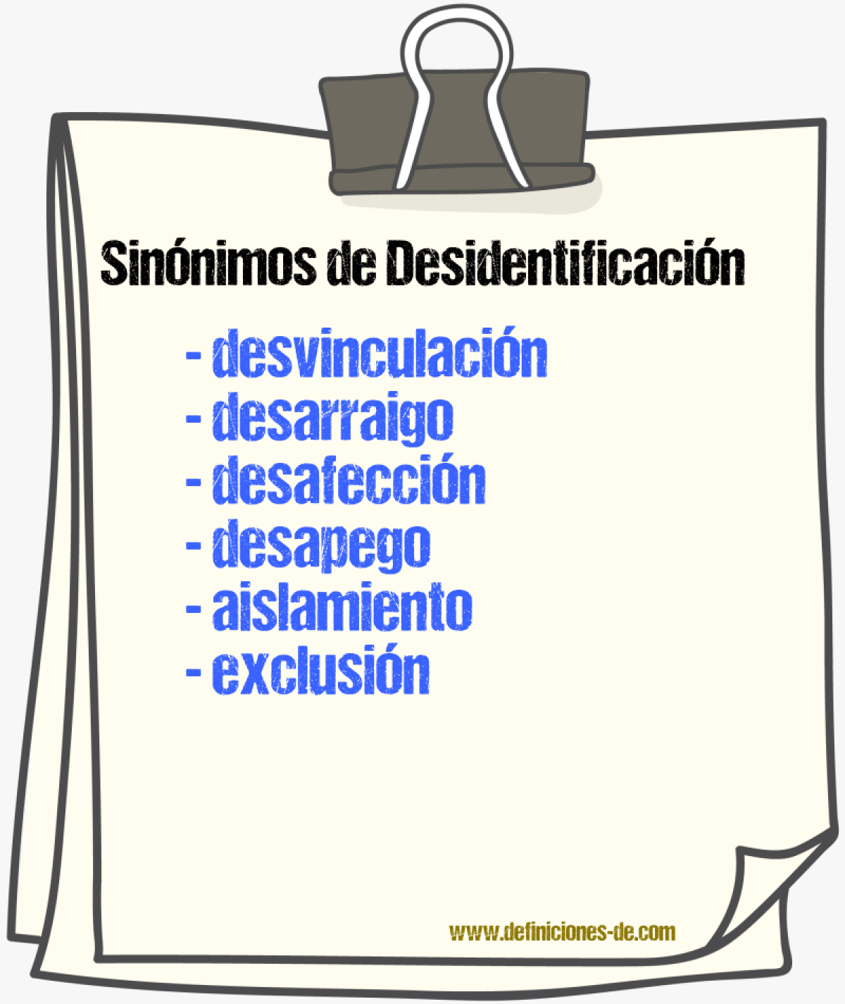 Sinónimos de desidentificación