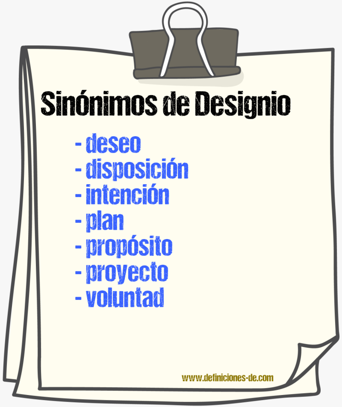 Sinnimos de designio