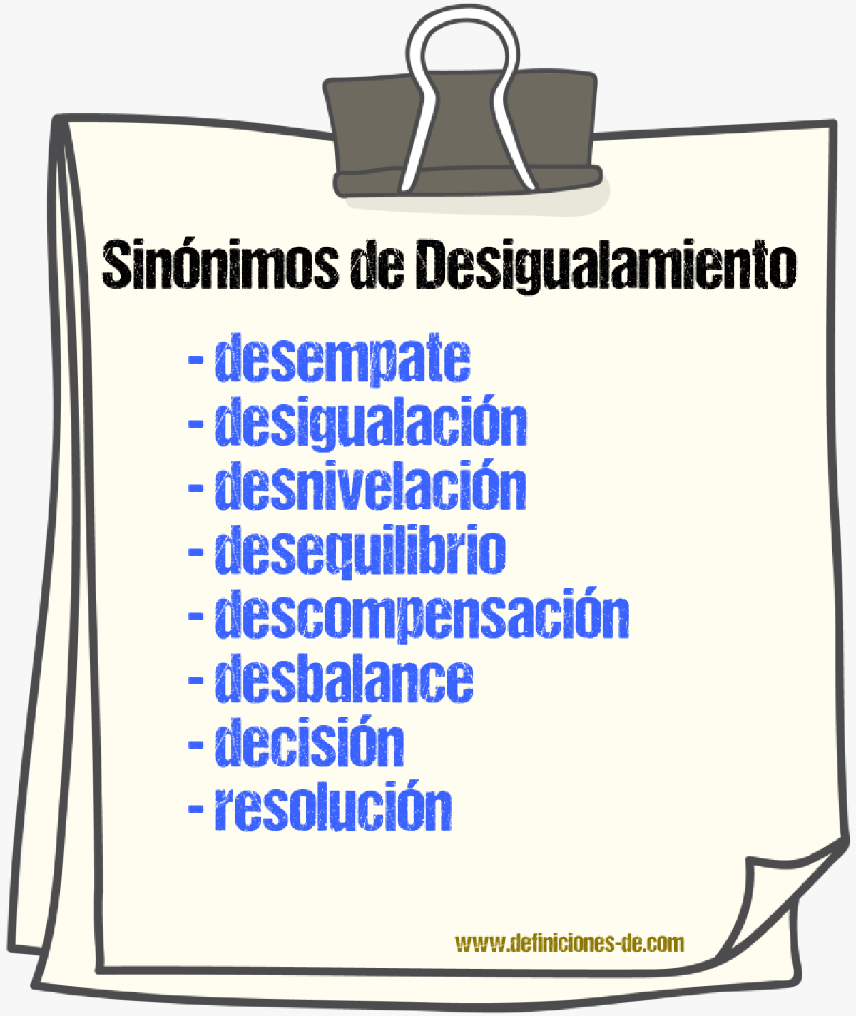 Sinónimos de desigualamiento