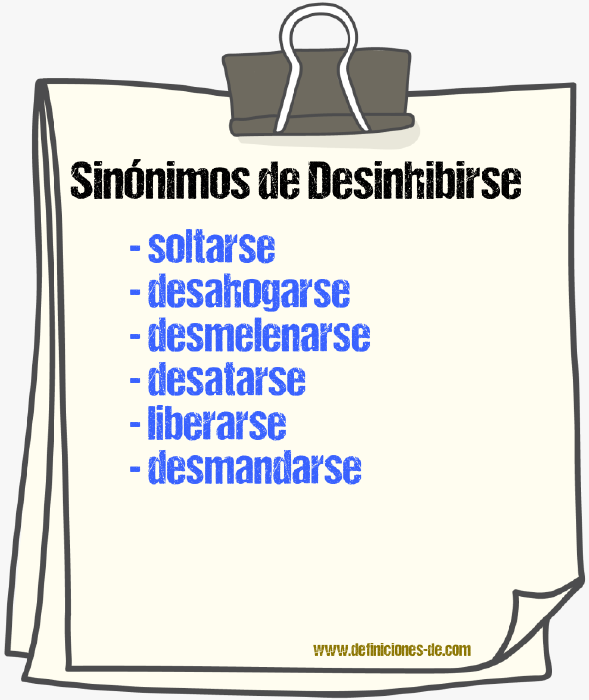 Sinónimos de desinhibirse